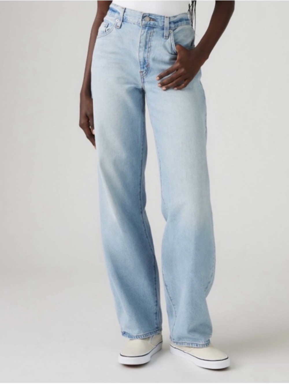 Levi's light blue baggy dad jeans